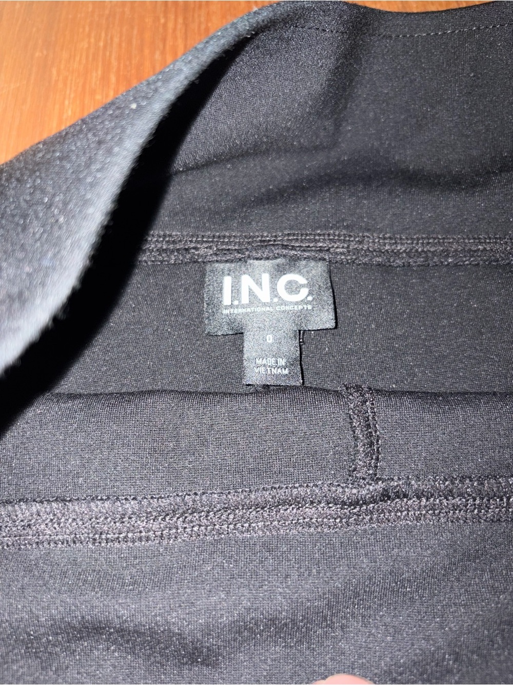 INC Leggings Black Size 0 Rayon/Nylon. Glitter Side Stripe. Sequins - Picture 4 of 5